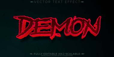 Cadılar Bayramı canavar metin efekti, düzenlenebilir korku ve korkutucu metin st