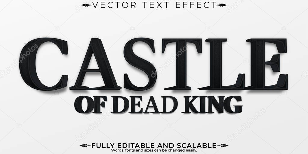 Castle editable text effect, editable legend and knight text sty