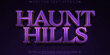Cadılar Bayramı canavar metin efekti, düzenlenebilir korku ve korkutucu metin st