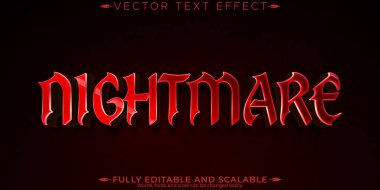 Cadılar Bayramı canavar metin efekti, düzenlenebilir korku ve korkutucu metin st