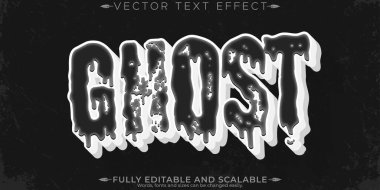 Cadılar Bayramı canavar metin efekti, düzenlenebilir korku ve korkutucu metin st