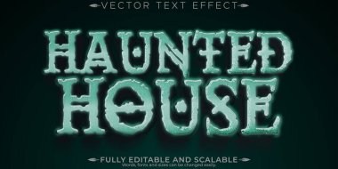 Cadılar Bayramı canavar metin efekti, düzenlenebilir korku ve korkutucu metin st