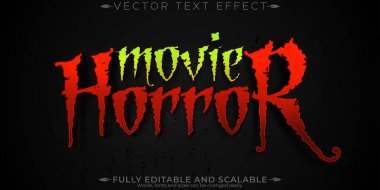 Cadılar Bayramı canavar metin efekti, düzenlenebilir korku ve korkutucu metin st