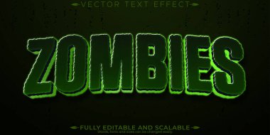 Cadılar Bayramı canavar metin efekti, düzenlenebilir korku ve korkutucu metin st