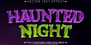 Cadılar Bayramı canavar metin efekti, düzenlenebilir korku ve korkutucu metin st