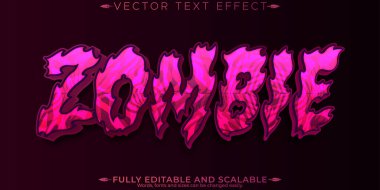 Cadılar Bayramı canavar metin efekti, düzenlenebilir korku ve korkutucu metin st