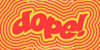 Retro etiket metin efekti, düzenlenebilir 70 'ler ve 80' ler metin biçimi