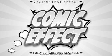 Çizgi roman düzenlenebilir metin efekti, düzenlenebilir kitap ve kahraman metin biçimi