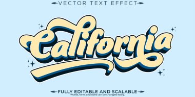 Retro etiket metin efekti, düzenlenebilir 70 'ler ve 80' ler metin biçimi