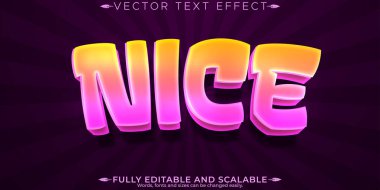 Güzel düzenlenebilir metin efekti, düzenlenebilir çizgi film ve karakter metinleri