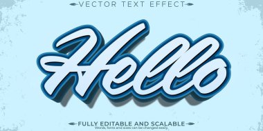 Retro etiket metin efekti, düzenlenebilir 70 'ler ve 80' ler metin biçimi