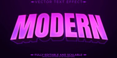 Modern metin efekti, düzenlenebilir modern ve poster tarzı