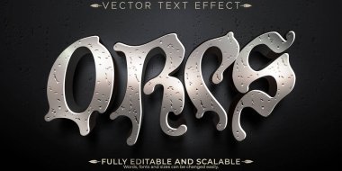 Orcs editable text effect, editable giant and fantasy text style clipart