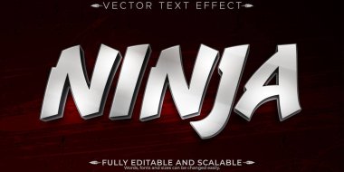 Japonya düzenlenebilir metin efekti, düzenlenebilir dövüşçü ve savaşçı metni