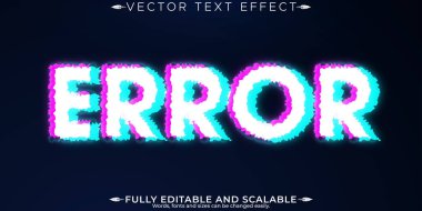 Arıza düzenlenebilir metin efekti, düzenlenebilir hata ve dijital metin arızası