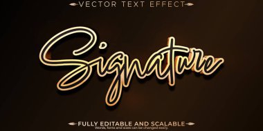 Kraliyet düzenlenebilir metin efekti, düzenlenebilir yazar ve yazar styl