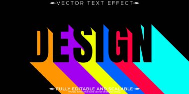 Yaratıcı düzenlenebilir metin efekti, düzenlenebilir gökkuşağı ve renkli tetik