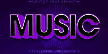 Müzik düzenlenebilir metin efekti, düzenlenebilir ses ve melodi biçimi