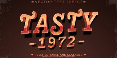 Retro düzenlenebilir metin efekti, düzenlenebilir 80 'ler ve klasik metin biçimi