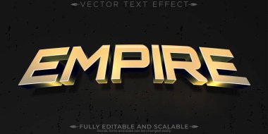 İmparatorluk düzenlenebilir metin efekti, düzenlenebilir kral ve taç biçimi