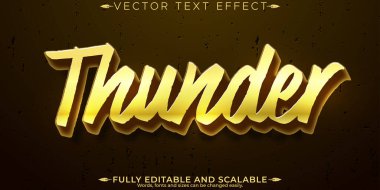 Gök gürültüsü düzenlenebilir metin efekti, düzenlenebilir oyun ve fırtına metin biçimi