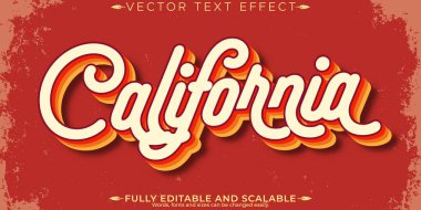 Retro etiket metin efekti, düzenlenebilir 70 'ler ve 80' ler metin biçimi