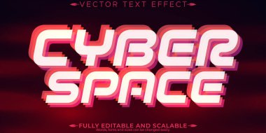 Siber düzenlenebilir metin efekti, özelleştirilebilir alan ve teknoloji 3d