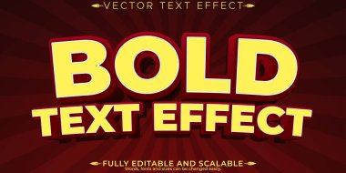 Kalın düzenlenebilir metin efekti, özelleştirilebilir kırmızı ve retro 3d yazı tipi st