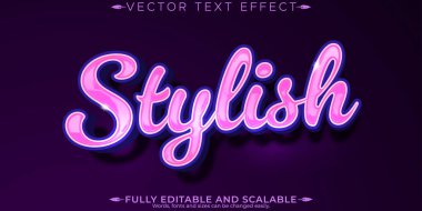 Prenses kız metin efekti, düzenlenebilir kraliçe ve pembe metin tarzı