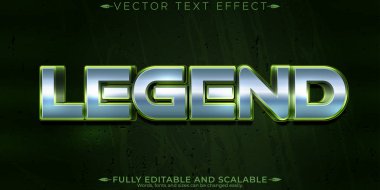 Efsane metin efekti, düzenlenebilir metalik ve parlak metin biçimi