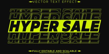 Yüksek satış metni efekti, düzenlenebilir indirim ve metin biçimi