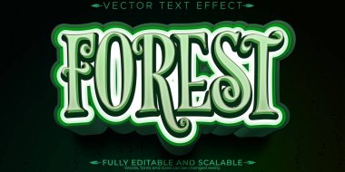 Orman cadılar bayramı metin efekti, düzenlenebilir korku ve korkunç metin ambarı