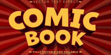 Çizgi roman metin efekti, düzenlenebilir çizgi film ve pop sanatının metin tarzı