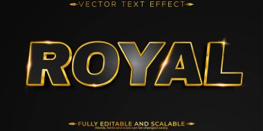 Milyarlarca altın parıltılı metin efekti, düzenlenebilir kraliyet ve parlak te