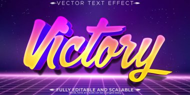 Klasik 80 'ler metin efekti, düzenlenebilir retro gelecek ve siber uzay t