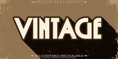 Retro, klasik metin efekti, düzenlenebilir 70 'ler ve 80' ler metin biçimi