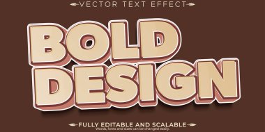 Düzenlenebilir stil metin efekti, düzenlenebilir modern harf harfi