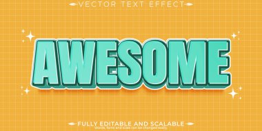 Düzenlenebilir stil metin efekti, düzenlenebilir modern harf harfi