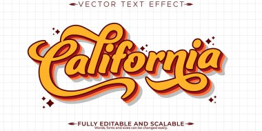 Retro klasik metin efekti, düzenlenebilir 70 'ler ve 80' ler metin biçimi