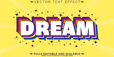 Retro klasik metin efekti, düzenlenebilir 70 'ler ve 80' ler metin biçimi