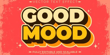 Retro klasik metin efekti, düzenlenebilir 70 'ler ve 80' ler metin biçimi