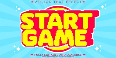 Arcade metin efekti, düzenlenebilir piksel ve retro metin biçimi