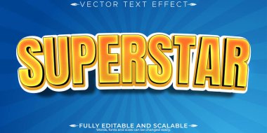 Süperstar metin efekti, düzenlenebilir çizgi film ve komik özelleştirilebilir f