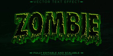 Zombi metin efekti, düzenlenebilir cadılar bayramı ve korku özelleştirilebilir f