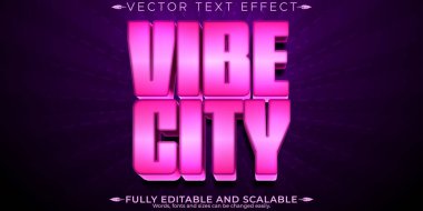 Retro 90 'ların metin efekti, düzenlenebilir nostaljik ve kişiselleştirilebilir