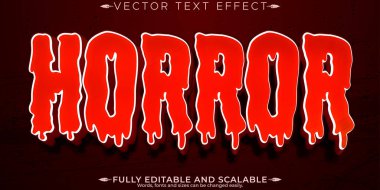 Korku metin efekti, düzenlenebilir korku ve korkutucu kişiselleştirilebilir yazı tipi st