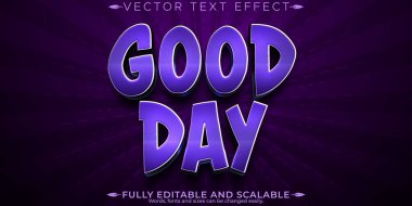 İyi metin efekti, düzenlenebilir modern ve karikatür özelleştirilebilir yazı tipi 