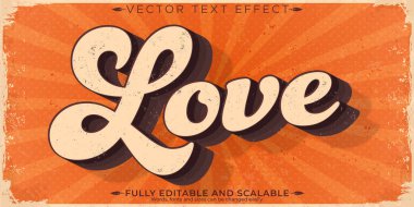 Retro, klasik metin efekti, düzenlenebilir 70 'ler ve 80' ler metin biçimi