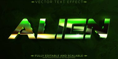 Korkunç uzaylı metin efekti, düzenlenebilir korkunç ve şeytani metin tarzı