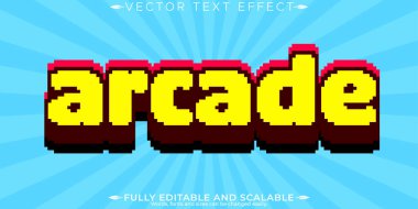 Arcade metin efekti, düzenlenebilir piksel ve retro metin biçimi